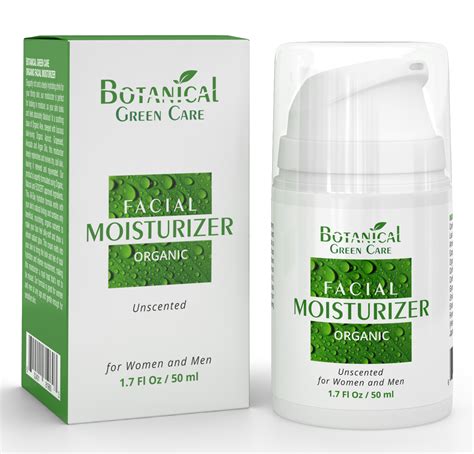 Organic Facial Moisturizer for Women and Men. 1.7 Fl oz / 50 ml - Botanical Green Care