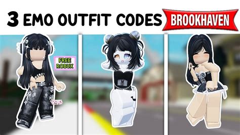 3 EMO OUTFIT ID CODES FOR BROOKHAVEN RP, BERRY AVENUE & BLOXBURG 🖤 ️ - YouTube