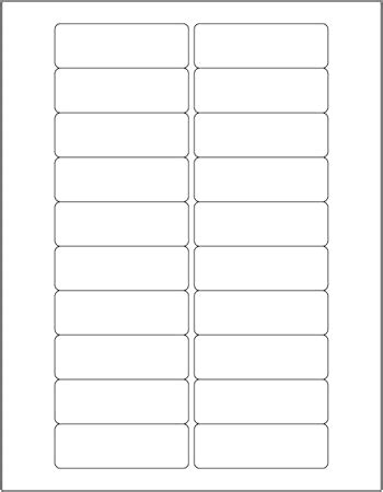 FASSON® Offset Printable Labels White Permanent 3x1 in. 20-up 100 ...