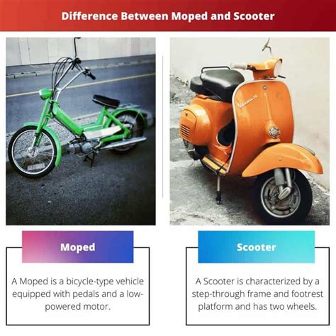 Moped vs Scooter: Rozdíl a srovnání