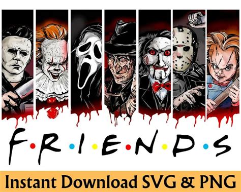 Friends Halloween Horror Friends Png Horror Movie Characters Png Halloween Horror Characters PNG ...