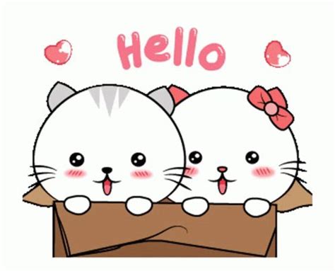 Saying hello with a cute sticker