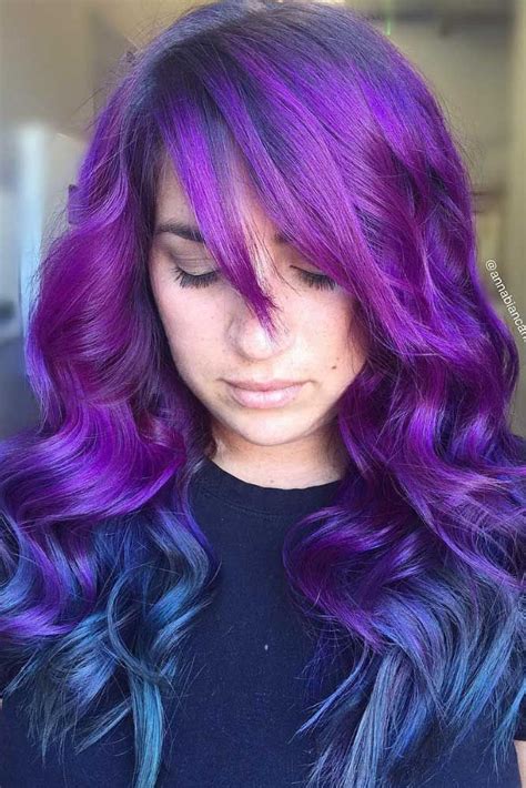 Best Purple And Blue Hair Looks | Hair looks, Hair, Hairdo