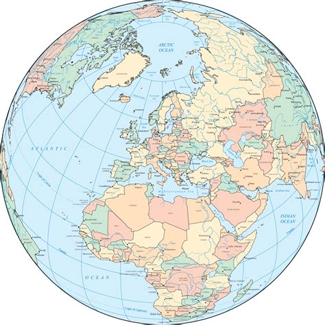 Europe Map and Globe