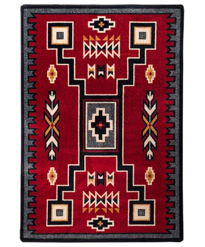 Firestorm Red Southwest Area Rug | Western Rugs & Navajo Rugs