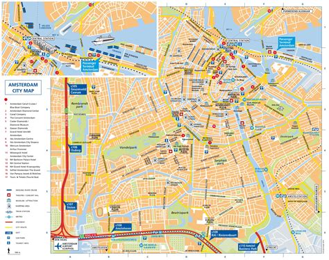 Amsterdam Attractions Map PDF - FREE Printable Tourist Map Amsterdam ...