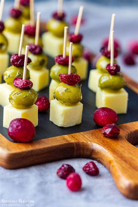 Cranberry Olive Cheese Skewers Recipe - Appetizer Addiction