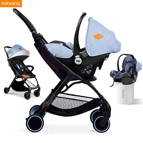 Babysing Lightweight Baby Stroller 3 In 1 Portable Travel System Stroller Newborn Baby Carriage ...