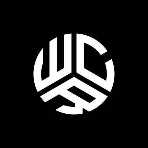 WCR letter logo design on black background. WCR creative initials ...