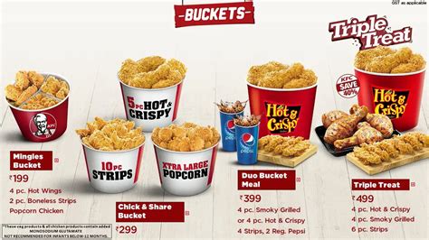 Kfc Bucket Menu With Prices