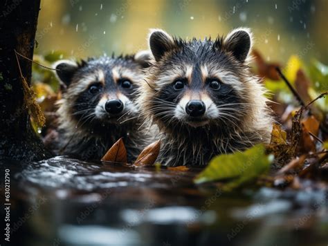 Raccoon in its Natural Habitat, Wildlife Photography, Generative AI ...