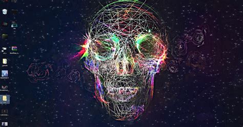 Glowing Abstract Skull live wallpaper free download - wallpaper engine