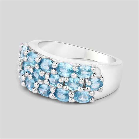 Blue Zircon Ring Blue Zircon Silver Ring Natural Blue Zircon - Etsy