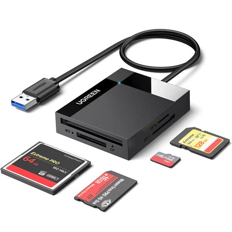 Buy UGREEN SD Card Reader USB 3.0 Card Hub Adapter 5Gbps Read 4 Cards Simultaneously CF, CFI, TF ...