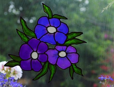 Flower decal Floral ornaments Window hanging Housewarming | Etsy