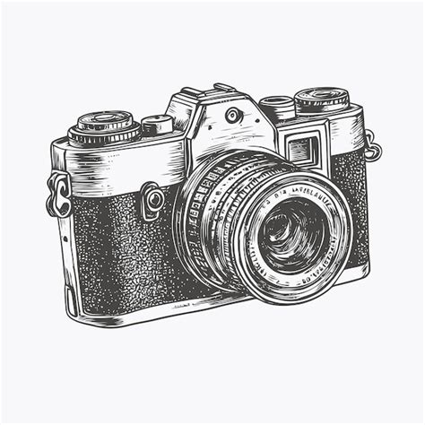 Premium Vector | Sketch of camera Sketch camera hand draw