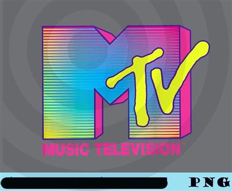 MTV Logo Fluorescent Colors Graphic, Music Television, MTV Retro Logo ...