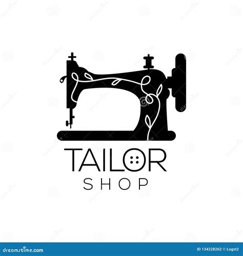 Tailor Vector Logo. Sewing Machine Logo Template. Fashion Logo Stock Vector - Illustration of ...