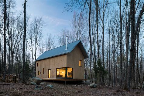 A Modern Cabin in the Woods With a Compact Footprint