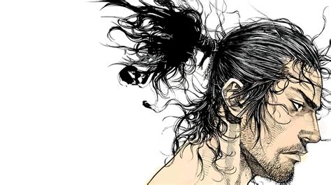 Black and white feather illustration, musashi, Vagabond, Takahiko Inoue, manga HD wallpaper ...