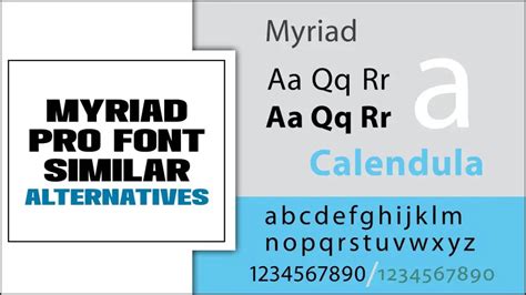 Myriad Pro Font Similar Alternatives - A Designer's Guide