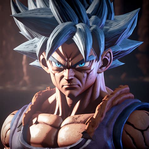 goku ultra instinct blue colors detailed model by goxostar on DeviantArt