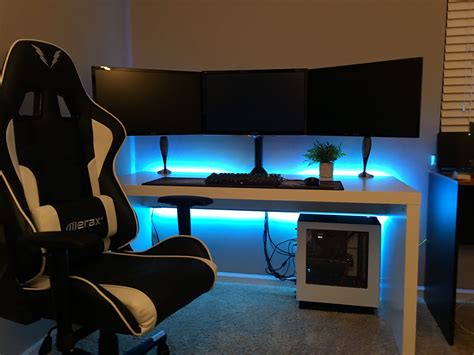 Fully Redesigned 2017 Gaming Setup | Video game rooms, Gaming room setup, Video game room decor