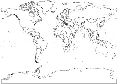 Map World Empty – Topographic Map of Usa with States