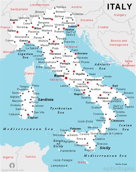 Italy Cities Map