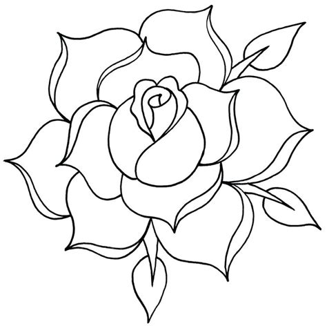 Easy Drawing Rose Outline - madathos