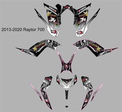 Yamaha Raptor 700R Graphics Skullz – Krazygraphics.com