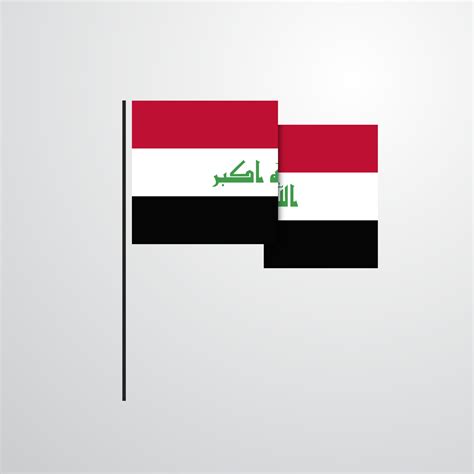 Iraq waving Flag design vector 14163513 Vector Art at Vecteezy