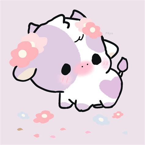 Kawaii Cute Cow Drawing