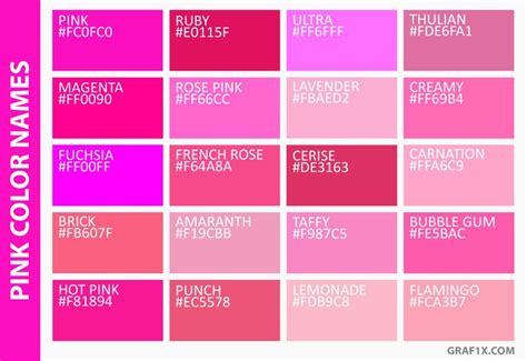 List of Colors with Color Names