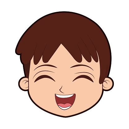 Cute Boy Face Cartoon Stock Illustration - Download Image Now - iStock