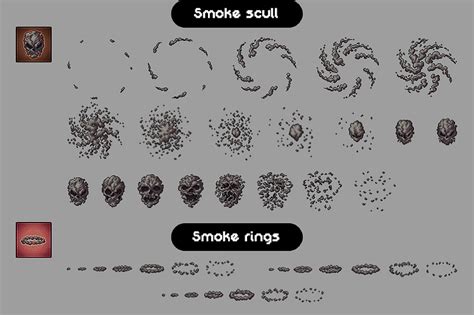 Smoke Pixel Art Effects by 2D Game Assets on Dribbble