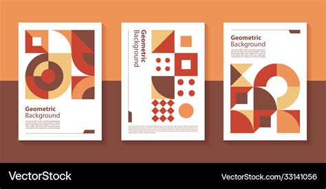 Modern geometric poster background design Vector Image