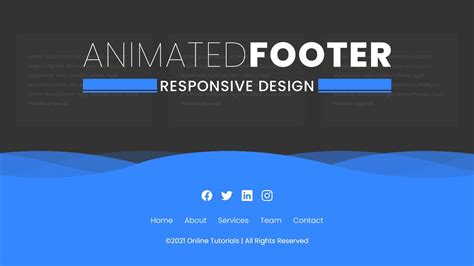 How to Make Responsive Animated Website Footer using Html & CSS ...