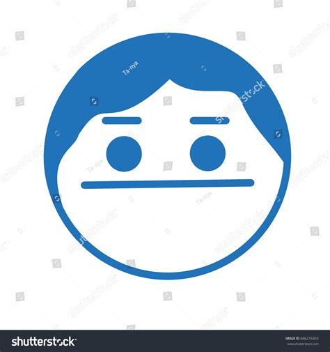 Poker Face Emoji Emotionless Emoticon Expressionless Stock Vector 686216353 - Shutterstock