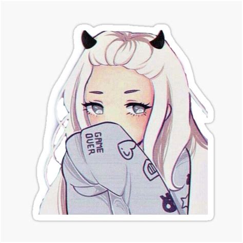 "anime " Sticker for Sale by lowqualityjas | Redbubble