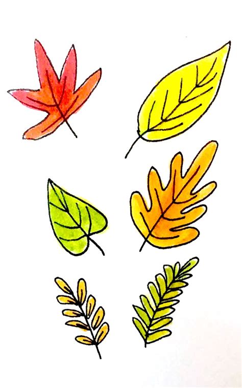 Easy Leaf Drawing at GetDrawings | Free download