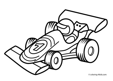 Race Car Coloring Pages Free Printable