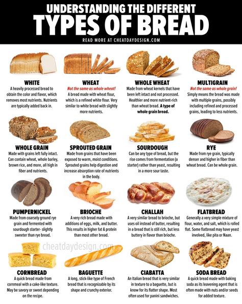 The 16 Different Types Of Bread Around The World | Daily Infographic | Food infographic ...