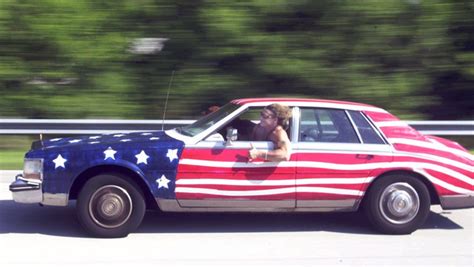 Patriotism on wheels: Cars painted up as American flags