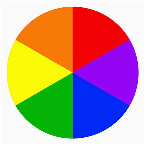 Color wheel with primary and secondary colors template - graphicbda