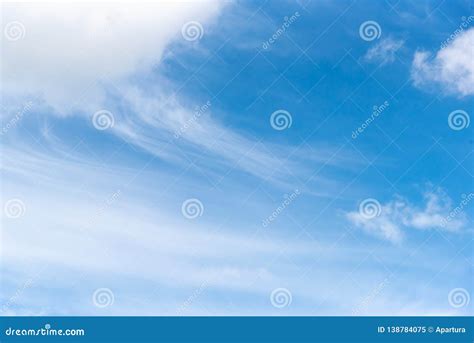 Altostratus Cloud Background in Blue Sky Stock Image - Image of fair ...