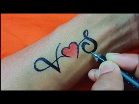 Letter V Tattoo Design