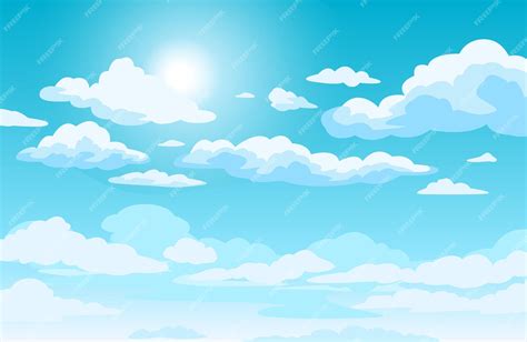 Free Vector Blue Sky And Clouds Background With Text Space | atelier-yuwa.ciao.jp