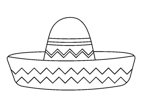 Traditional Mexican Sombrero Coloring Page - Free Printable Coloring ...