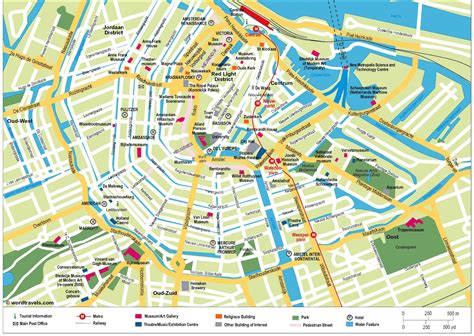 Map of Amsterdam, The Netherlands